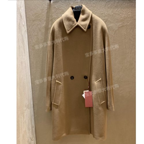  MaxMara/麥絲瑪拉 女士淺咖色時(shí)尚休閑大衣 60161713600 002 PLFSX