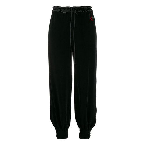 GUCCI/古馳 19年秋冬 gucci服裝 女性 黑色 女士休閑褲 595846 XJBUH 1000