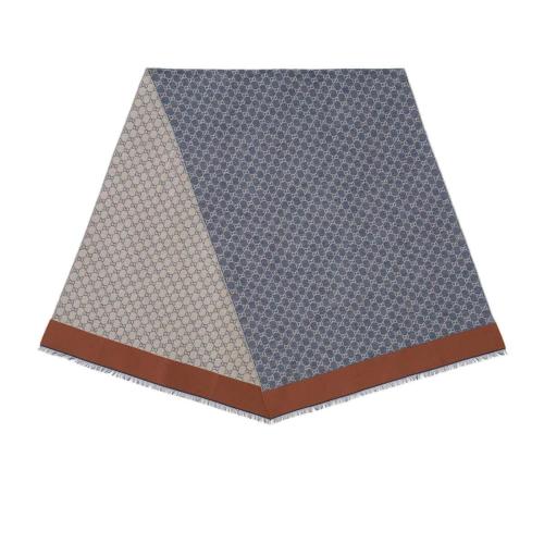  GUCCI古馳 22年秋冬 男士 雙G提花棉質(zhì)披肩 660016 4G114 4178