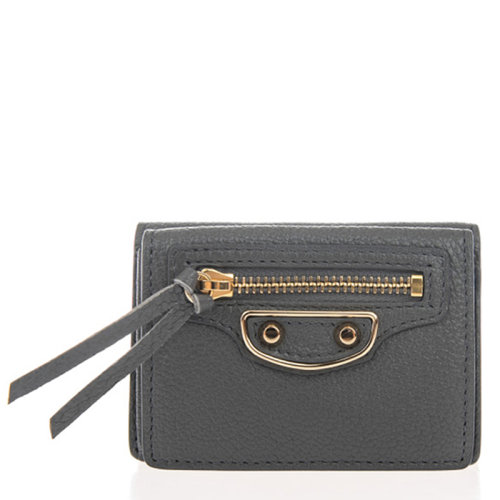 Balenciaga/巴黎世家  女包 女士灰色皮質(zhì)時(shí)尚短款卡包零錢包錢包 489874AQ40G1320