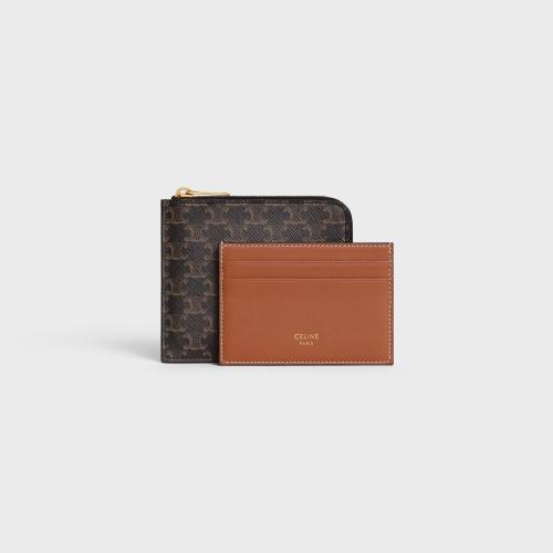  CELINE賽琳思琳 22年秋冬 男士 卡包 POCHETTE ZIPPéE A_VEC PORTE-CARTES AMOVIBLE TOILE TR