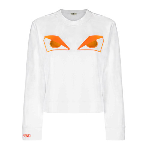 FENDI/芬迪 女裝 服飾 黑色棉綸時尚小怪獸休閑套頭長袖 女衛(wèi)衣