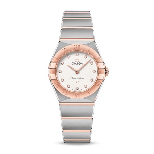 OMEGA/歐米茄 星座系列 精鋼 18K金 鉆石刻度 石英機(jī)芯 女士腕表 131.20.25.60.52.001