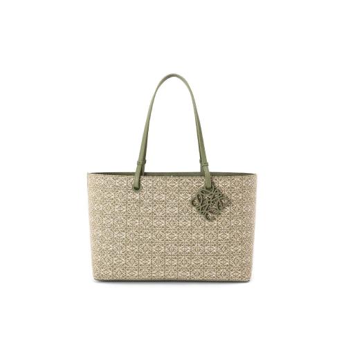  LOEWE羅意威 22年秋冬 女士 手提包 East West Tote bag in Anagram jacquard and calfskin A9