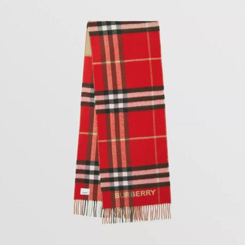  BURBERRY 22年秋冬 女士 對(duì)比感格紋羊絨圍巾 80504951