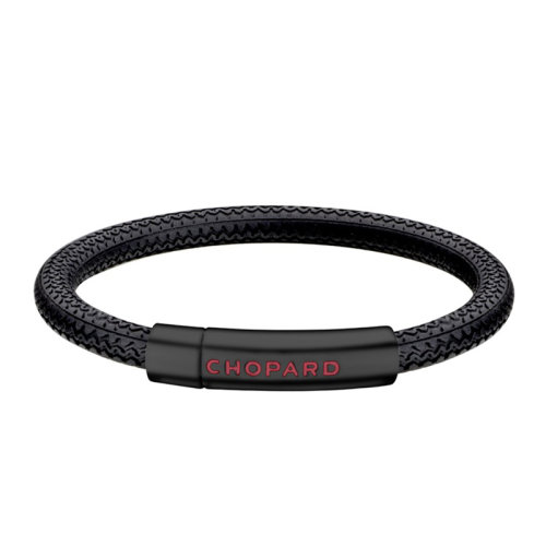 Chopard/蕭邦 22春夏新款CLASSIC RACING系列 黑色橡膠黑色金屬運動風(fēng)手鐲95016-0225