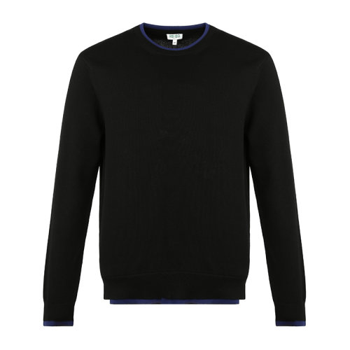 KENZO/高田賢三男裝撞色簡(jiǎn)約虎頭徽標(biāo)針織衫男士針織衫/毛衣FA55PU202