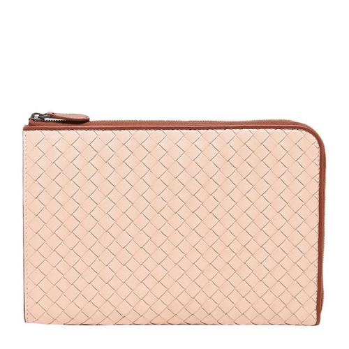 Bottega Veneta/葆蝶家 女士裸粉色皮質(zhì)手拿包367725VAA0B8576