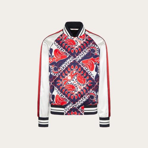  VALENTINO華倫天奴 22年秋冬 男士 夾克 BOMBER EN VISCOSE ET COTON A_VEC IMPRIMé ARCHIVE