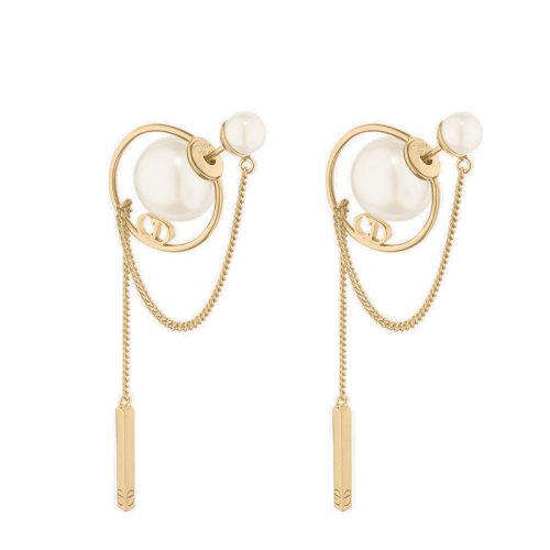 DIOR/迪奧 Dior Tribales鍍金金屬和樹(shù)脂圓珠耳環(huán) （2色可選）E0956TRIRS_D304