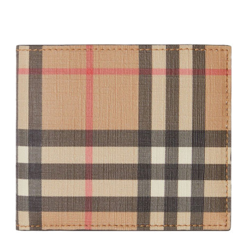 BURBERRY/博柏利  錢(qián)包 聚氨酯纖維 Vintage格紋 雙折零錢(qián)夾 80166181
