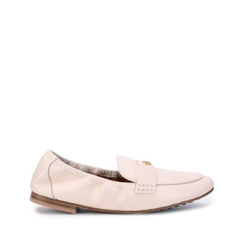 Tory Burch/湯麗柏琦【22年新款】女士皮革雙T LOGO芭蕾樂福鞋平底鞋皮鞋 87269