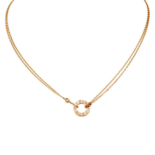 CARTIER/卡地亞 經(jīng)典LOVE 18K金玫瑰金鉆石項鏈 鑲嵌2顆鉆石 B7224509