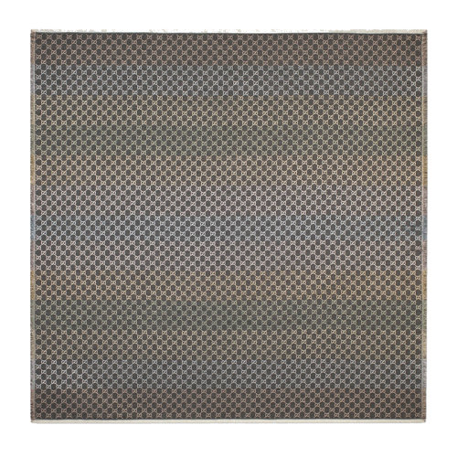 GUCCI/古馳 女士灰色GG提花圖案棉質(zhì)羊毛披肩5582743GC461400