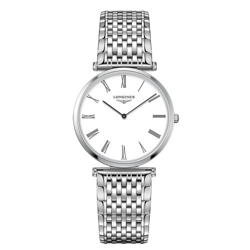 LONGINES/浪琴  嘉嵐系列 石英表白盤(pán)精鋼表帶男士腕表33毫米L4.709.4.21.6