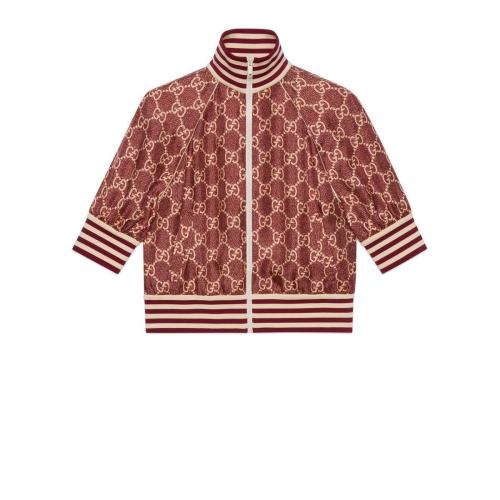  GUCCI古馳 22年秋冬 女士 GG印花真絲夾克 644588 XJCL5 5281 預(yù)定商品2-6周發(fā)貨