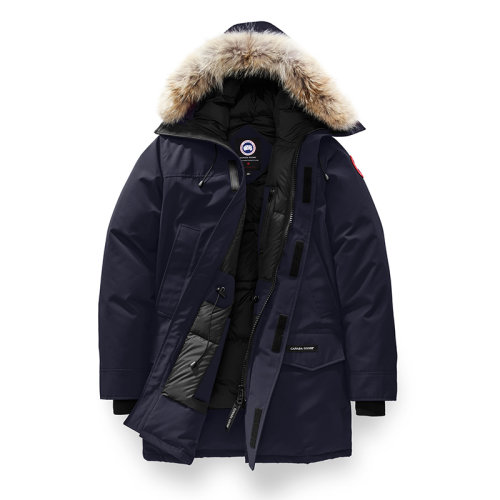 CANADA GOOSE/加拿大鵝   LANGFORD系列 男士海軍上將藍連帽毛邊防風(fēng)派克大衣2062M-BA