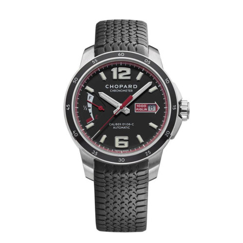  Chopard/蕭邦 經(jīng)典賽車系列橡膠表帶精鋼自動(dòng)機(jī)械男士腕表43毫米 168566-3001