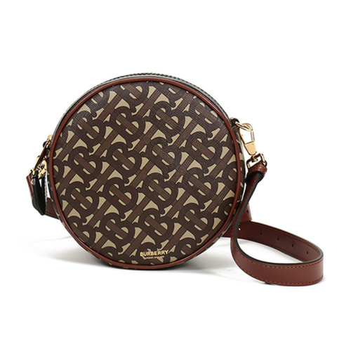 BURBERRY/博柏利 女款環(huán)保帆布圓形Louise路易絲包單肩斜挎包腰包 80265891