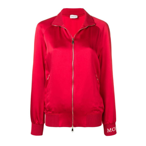 Moncler/蒙克萊 蒙口 女裝袖口品牌字母紅色女士立領(lǐng)夾克 5760300C000645B