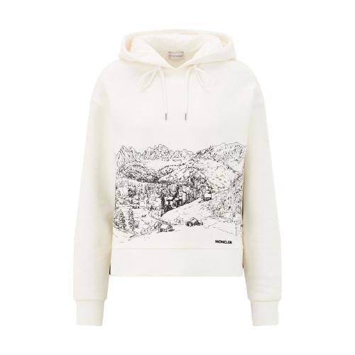  MONCLER蒙可蒙克萊 22年秋冬 女士 衛(wèi)衣 印紋連帽衛(wèi)衣 H20938G00033809KX034