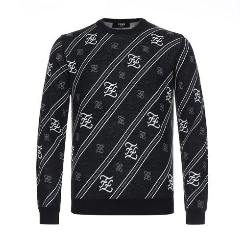 FENDI/芬迪 男士針織衫/毛衣 男士羊毛圓領(lǐng)長(zhǎng)袖針織衫毛衣 FZY033 AAUF