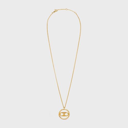  CELINE賽琳思琳 22年秋冬 女士 項(xiàng)鏈 MAILLON TRIOMPHE BOLD 金色飾面黃銅項(xiàng)鏈 46Y036BRA.35OR