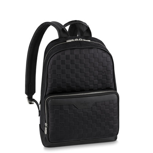 Louis Vuitton/路易威登 22春夏新款CAMPUS系列 男士方格棋盤牛皮革銀扣拉鏈開合雙肩背包N40306