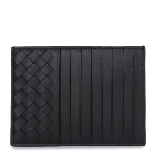  Bottega Veneta/葆蝶家 男女同款黑色羊皮革錢包卡包零錢包 162156 V001N 1000 PLSX