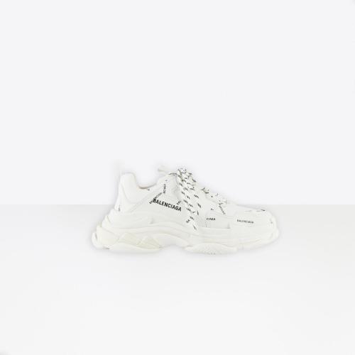  BALENCIAGA巴黎世家 22年春夏 女士 休閑運動鞋 Allover Logo Triple S 運動鞋 536737W2FA1901 預定商品1-3周發(fā)貨