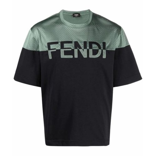  FENDI/芬迪 男士黑色棉質(zhì)短袖T恤 FAF631 A52G F1DS9 PLFSX