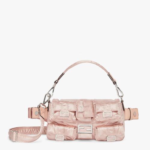  FENDI芬迪 22年秋冬 女士 單肩包 粉紅色尼龍手袋 8BR808ALWPF19CJ