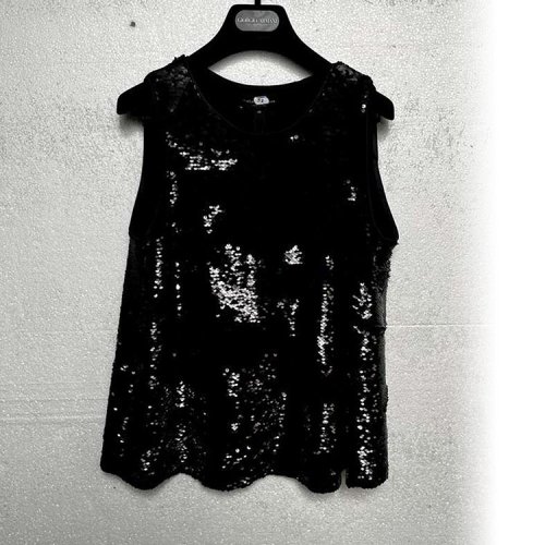 Emporio Armani/安普里奧阿瑪尼 黑色亮片女士背心