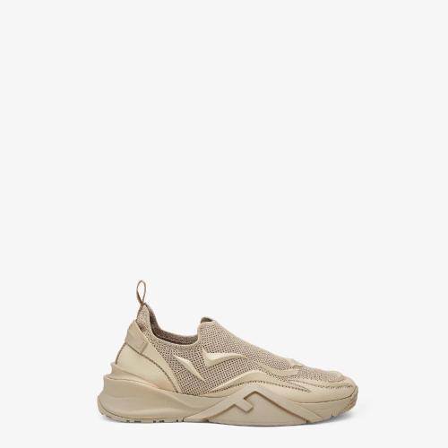  FENDI芬迪 22年秋冬 男士 休閑運(yùn)動(dòng)鞋 米色網(wǎng)布跑步鞋 7E1504AHI8F0EJB