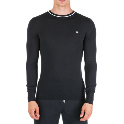 DIOR/迪奧  男裝 服裝 黑色羊毛蜜蜂刺繡長袖針織衫 男士毛衣