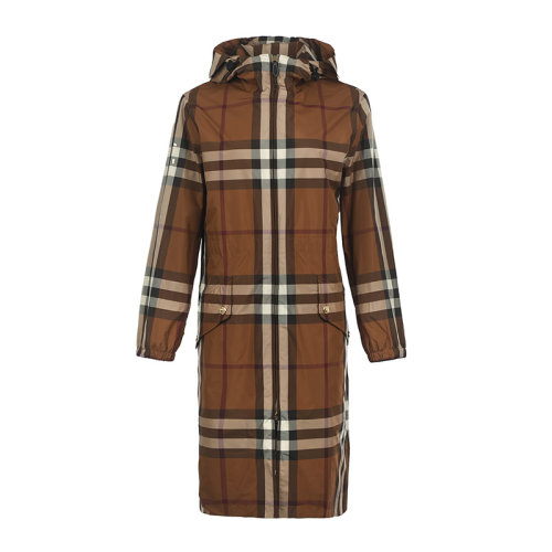 BURBERRY/博柏利女士外套女士長款連帽風(fēng)衣8055157