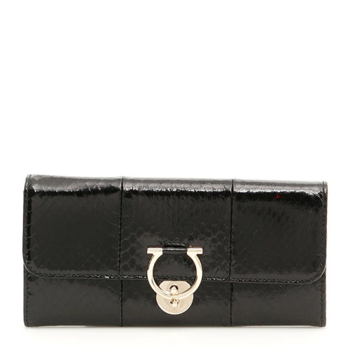 Salvatore Ferragamo/菲拉格慕 女士黑色長(zhǎng)款錢包 22-D222-684273（99新未使用）