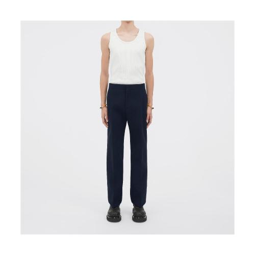  BV葆蝶家 22年秋冬 男士 休閑褲 pantalon en laine double melangee avec coupe incurvee 713