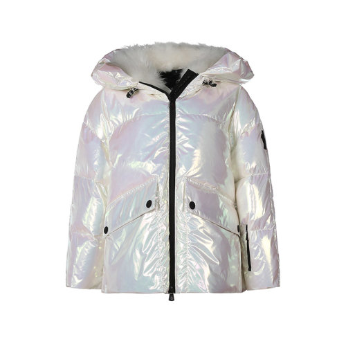 Moncler/蒙克萊 女士GRENOBLE滑雪系列-Performance&Style系列聚酯纖維Tillier鵝絨連帽羽絨服外套 1A00023 54ANB