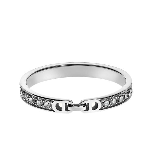 HERMES/愛馬仕 經(jīng)典Ever Cha?ne d'Ancre系列 小號鑲嵌鉆石950鉑金結(jié)婚戒指H119844B