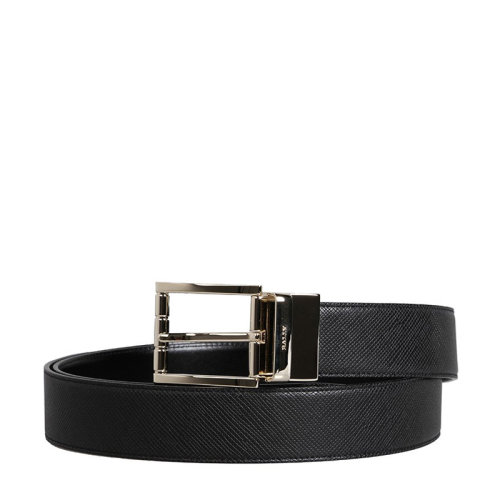 BALLY/巴利 男士黑色牛皮商務(wù)休閑雙面腰帶