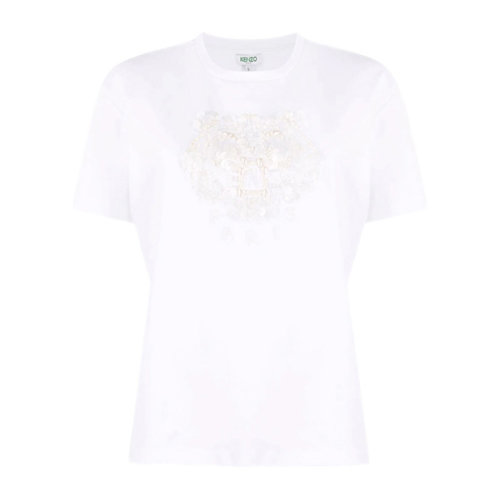 Kenzo 高田賢三 女士 服裝 黑色虎頭亮片T恤 女士短袖T恤