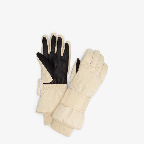  FENDI芬迪 22年春夏 女士 手套 米色高科技尼龍手套 FAD029AGN9F10RM