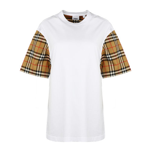 BURBERRY/博柏利20春夏時尚潮流拼接女士T恤女士短袖T恤8014895袖子格紋