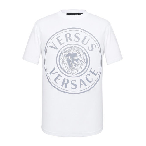 VERSACE 范思哲 男士 服裝  白色圓領(lǐng)字母LOGO印花獅子頭T恤 男士短袖T恤