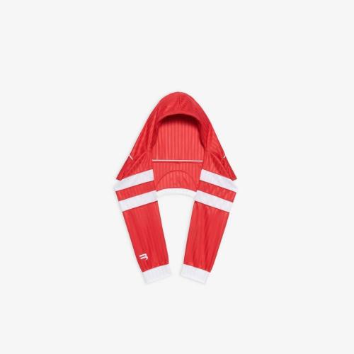  BALENCIAGA巴黎世家 22年秋冬 男士 圍巾 Mens Soccer Hood Scarf in Red 681868TLV286540