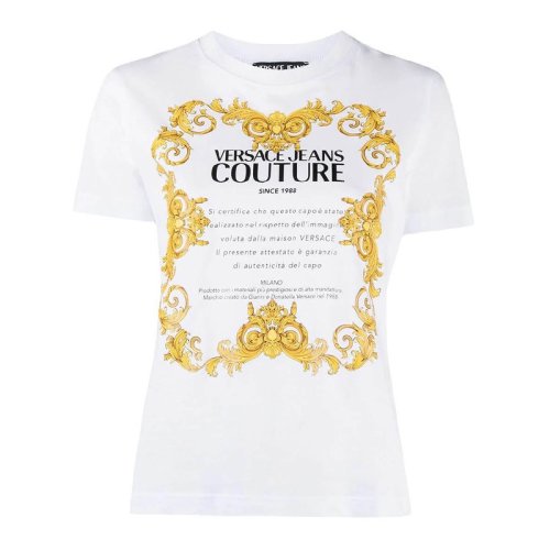  VERSACE JEANS COUTURE 女士印花棉質(zhì)短袖T恤 B2HWA7TJ 30319 003 PLFSX