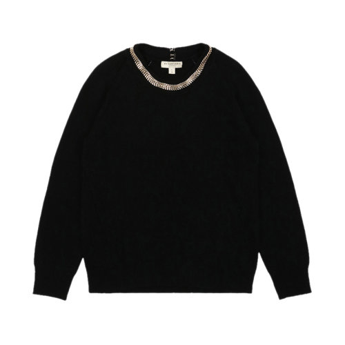BURBERRY/博柏利 女士黑色羊毛套頭衫毛衣 3957228