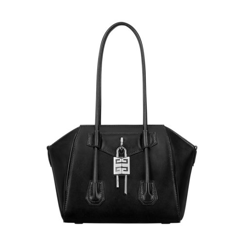  Givenchy/紀(jì)梵希 2021春夏新款 ANTIGONA LOCK系列 女士迷你黑色小牛皮磁扣可拆卸4G掛鎖單肩斜挎包BB50H1B00D-001