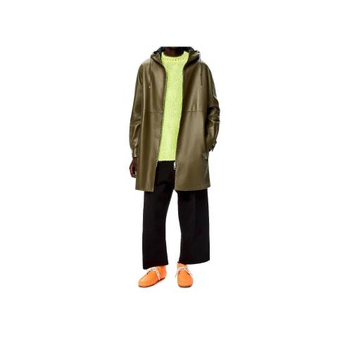  LOEWE羅意威 22年秋冬 男士 大衣 Hooded coat in nappa H526Y18L38-4160